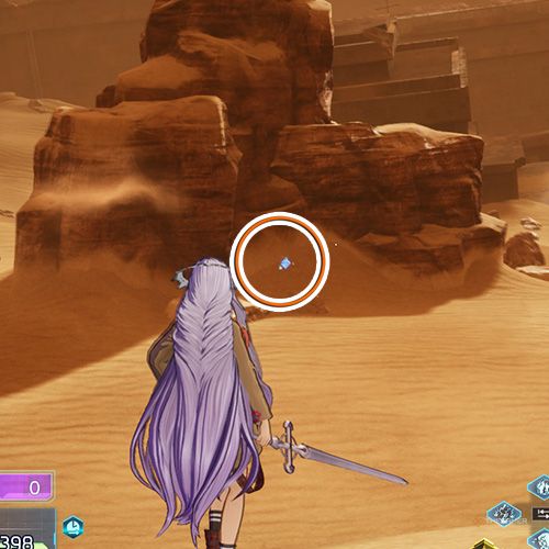The player is standing next to the remnant no 1 from the third chapter&rsquo;s first quest in Sword Art Online Fractured Daydream
