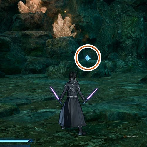 The player is standing next to the remnant no 2 from the fourth chapter&rsquo;s fourth side quest in Sword Art Online Fractured Daydream