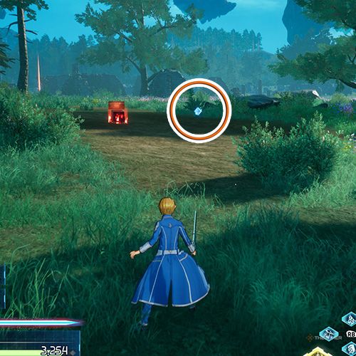 The player is standing next to the remnant no 2 from the third chapter&rsquo;s first side quest in Sword Art Online Fractured Daydream