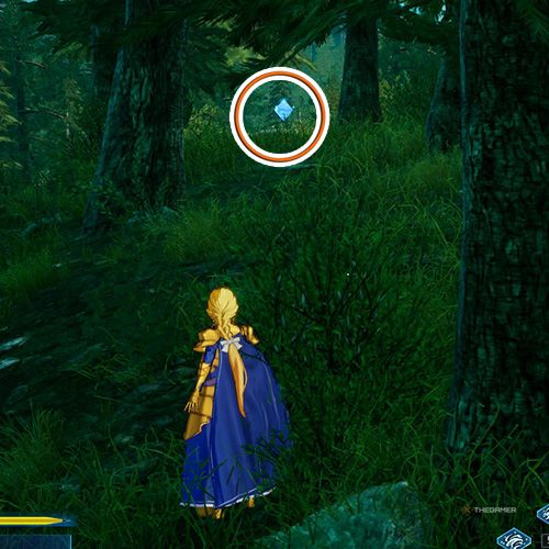 The player is standing next to the remnant no 3 from the fourth chapter&rsquo;s fourth side quest in Sword Art Online Fractured Daydream