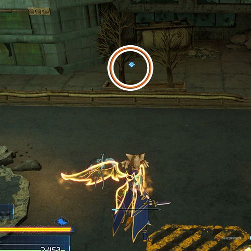 The player is standing next to the remnant no 3 from the second chapter&rsquo;s first side quest in Sword Art Online Fractured Daydream