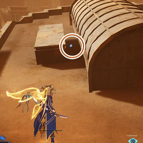 The player is standing next to the remnant no 3 from the second chapter&rsquo;s third quest in Sword Art Online Fractured Daydream