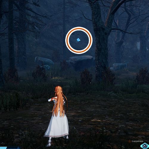 The player is standing next to the remnant no 3 from the third chapter&rsquo;s third quest in Sword Art Online Fractured Daydream