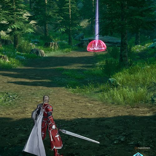 The player is standing next to the trasure chest no 3 from the second chapter&rsquo;s second quest in Sword Art Online Fractured Daydream
