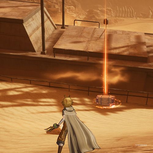 The player is standing next to the treasure chest 3 from the first chapter&rsquo;s seventh quest in Sword Art Online Fractured Daydream