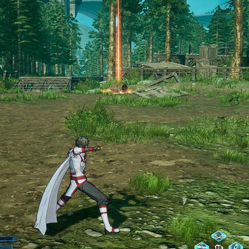 The player is standing next to the treasure chest 3 from the second chapter&rsquo;s first quest in Sword Art Online Fractured Daydream