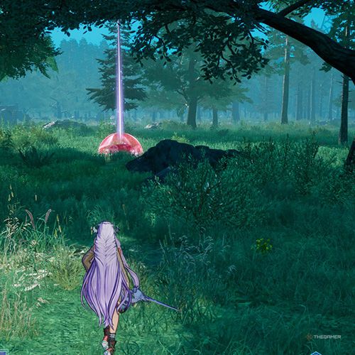 The player is standing next to the treasure chest 4 from the first chapter&rsquo;s ninth quest in Sword Art Online Fractured Daydream