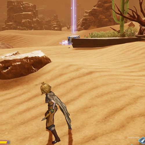 The player is standing next to the treasure chest 6 from the first chapter&rsquo;s seventh quest in Sword Art Online Fractured Daydream