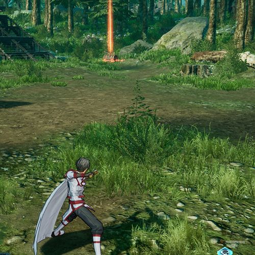 The player is standing next to the treasure chest 6 from the second chapter&rsquo;s first quest in Sword Art Online Fractured Daydream