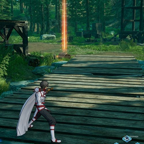 The player is standing next to the treasure chest 7 from the second chapter&rsquo;s first quest in Sword Art Online Fractured Daydream