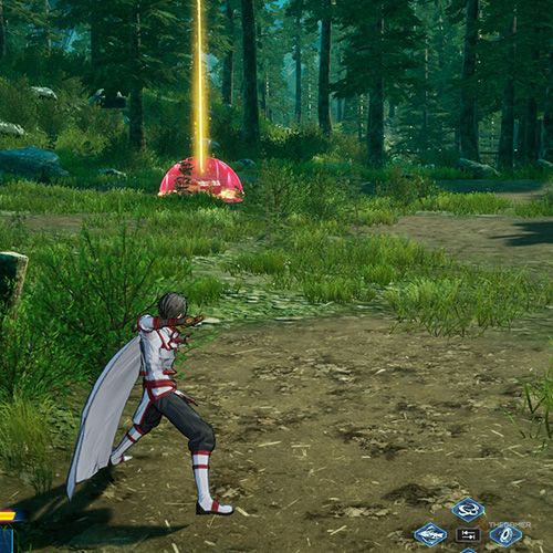 The player is standing next to the treasure chest 9 from the second chapter&rsquo;s first quest in Sword Art Online Fractured Daydream
