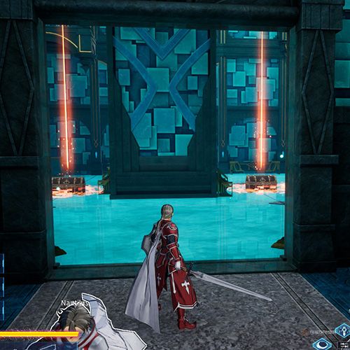 The player is standing next to the treasure chest no 1 and 2 from the third chapter&rsquo;s fourth quest in Sword Art Online Fractured Daydream