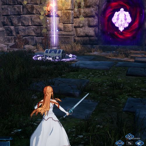 The player is standing next to the treasure chest no 11 from the third chapter&rsquo;s third quest in Sword Art Online Fractured Daydream-1
