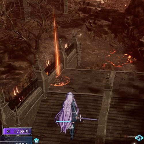 The player is standing next to the treasure chest no 2 from the fourth chapter&rsquo;s first quest in Sword Art Online Fractured Daydream
