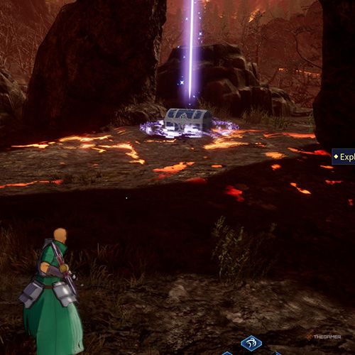 The player is standing next to the treasure chest no 2 from the fourth chapter&rsquo;s second side quest in Sword Art Online Fractured Daydream