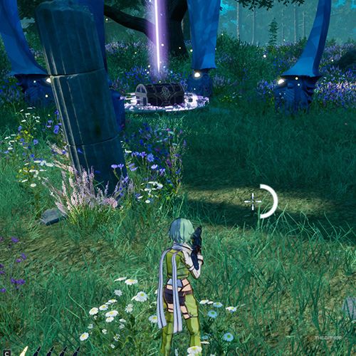 The player is standing next to the treasure chest no 2 from the fourth chapter&rsquo;s sixth side quest in Sword Art Online Fractured Daydream