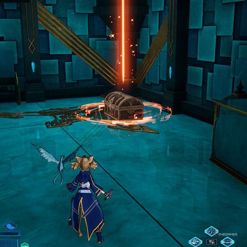 The player is standing next to the treasure chest no 2 from the third chapter&rsquo;s sixth quest in Sword Art Online Fractured Daydream