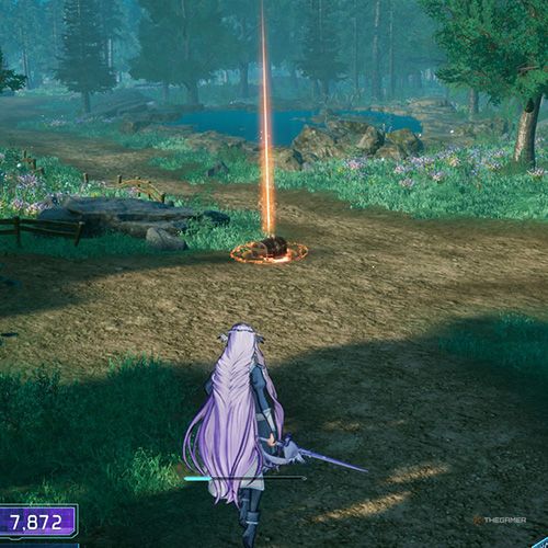 The player is standing next to the treasure chest no 3 from the fifth chapter&rsquo;s first quest in Sword Art Online Fractured Daydream