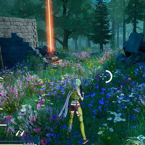 The player is standing next to the treasure chest no 3 from the fourth chapter&rsquo;s sixth side quest in Sword Art Online Fractured Daydream