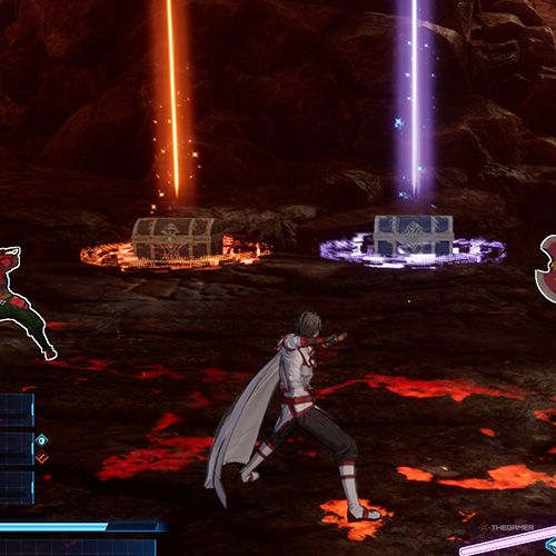 The player is standing next to the treasure chest no 4 and 5 from the fourth chapter&rsquo;s second side quest in Sword Art Online Fractured Daydream