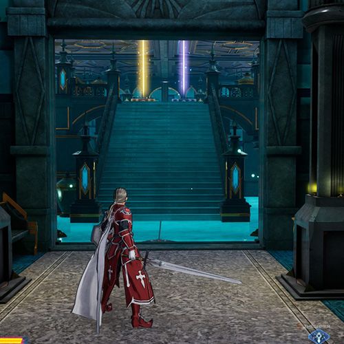 The player is standing next to the treasure chest no 4 and 5 from the third chapter&rsquo;s fourth quest in Sword Art Online Fractured Daydream