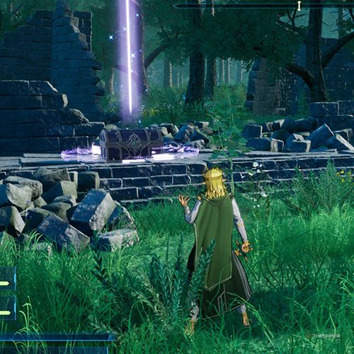 The player is standing next to the treasure chest no 4 from the fifth chapter&rsquo;s fifth side quest in Sword Art Online Fractured Daydream