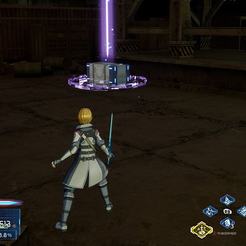 The player is standing next to the treasure chest no 4 from the fifth chapter&rsquo;s fourth quest in Sword Art Online Fractured Daydream