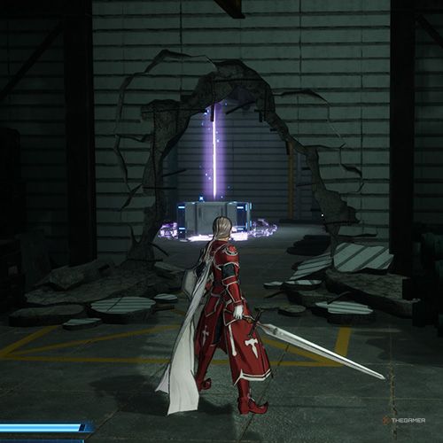 The player is standing next to the treasure chest no 4 from the fifth chapter&rsquo;s sixth quest in Sword Art Online Fractured Daydream