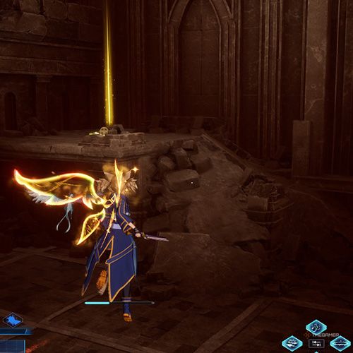 The player is standing next to the treasure chest no 4 from the fourth chapter&rsquo;s second quest in Sword Art Online Fractured Daydream