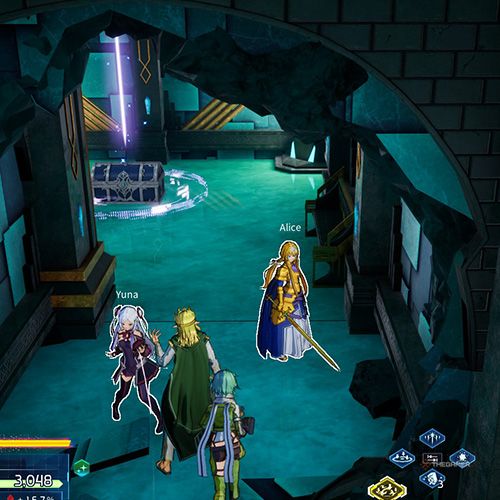 The player is standing next to the treasure chest no 4 from the third chapter&rsquo;s fifth quest in Sword Art Online Fractured Daydream