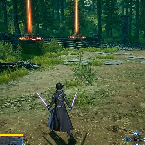 The player is standing next to the treasure chest no 5 and 6 from the fourth chapter&rsquo;s fourth side quest in Sword Art Online Fractured Daydream