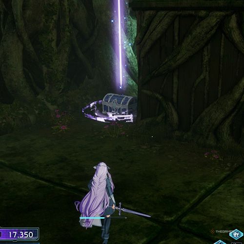 The player is standing next to the treasure chest no 5 from the fifth chapter&rsquo;s second quest in Sword Art Online Fractured Daydream