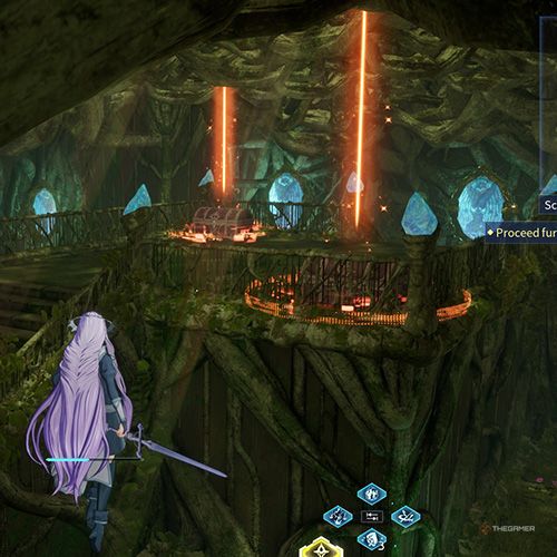 The player is standing next to the treasure chest no 6 and 7 from the fifth chapter&rsquo;s second quest in Sword Art Online Fractured Daydream
