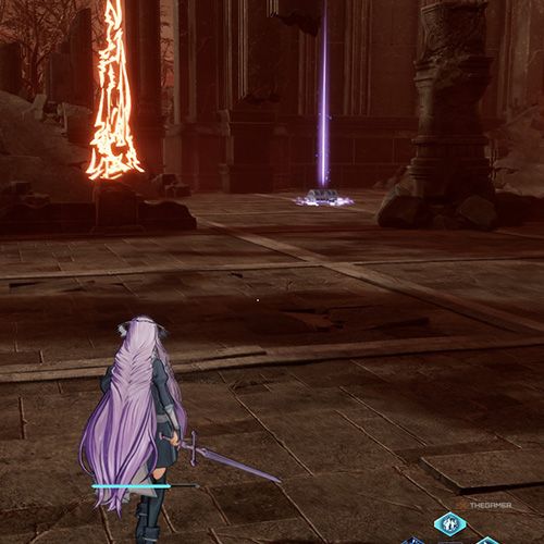 The player is standing next to the treasure chest no 6 from the fourth chapter&rsquo;s first quest in Sword Art Online Fractured Daydream