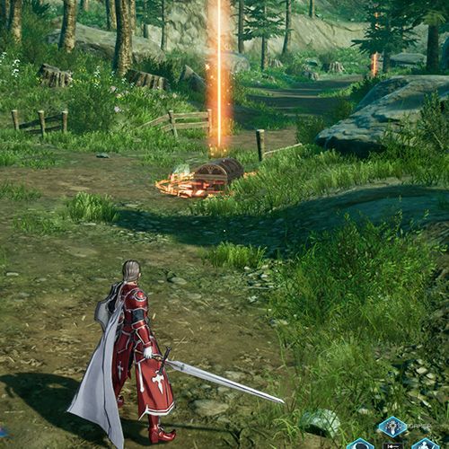 The player is standing next to the treasure chest number four from the additional quest two in Sword Art Online Fractured Daydream