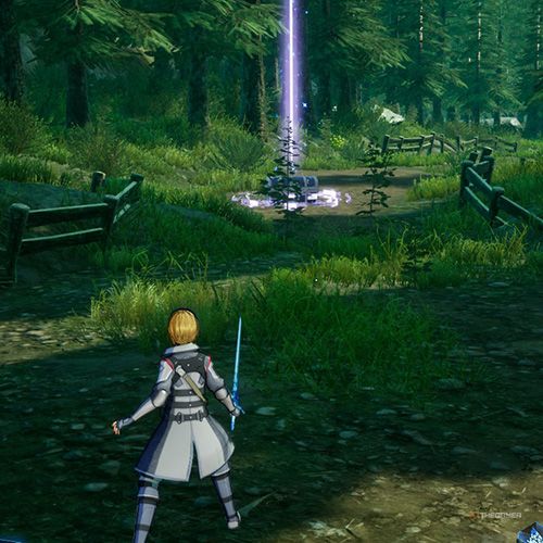 The player is standing next to the treasure chest number one from the additional quest one in Sword Art Online Fractured Daydream