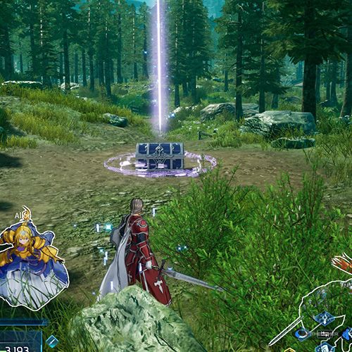 The player is standing next to the treasure chest number one from the additional quest two in Sword Art Online Fractured Daydream