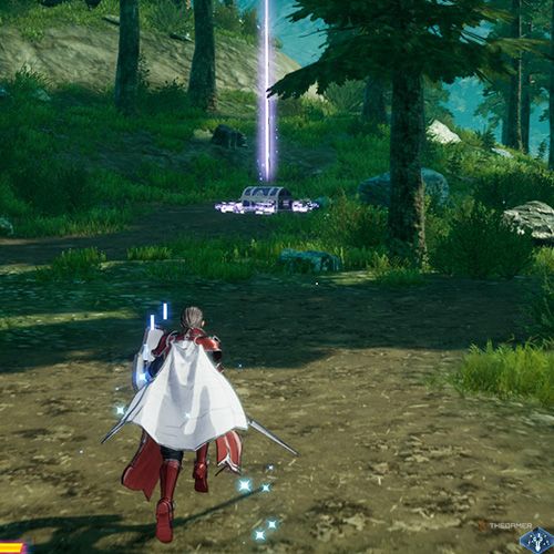 The player is standing next to the treasure chest number three from the additional quest two in Sword Art Online Fractured Daydream