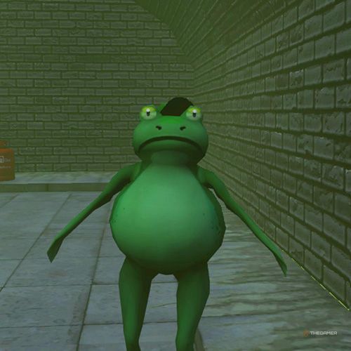 The player is wearing the Amazing Lizard costume in Amazing Frog