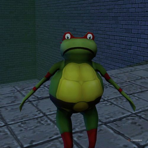 The player is wearing the Cosplay Frog B costume in Amazing Frog