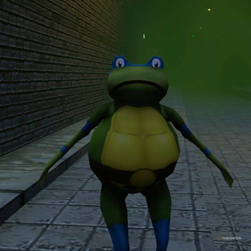 The player is wearing the Cosplay Frog C costume in Amazing Frog