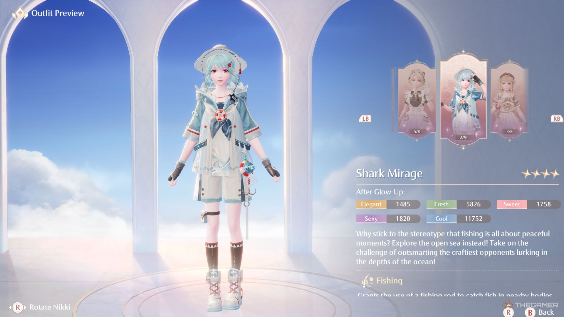 The Shark Mirage The monster girl outfit in Infinity Nikki.