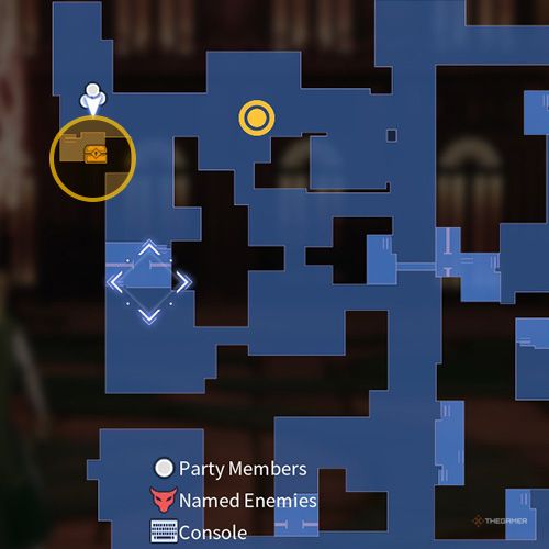 The treasure chest no 1 location is displayed on the map in second chapter&rsquo;s quest four in Sword Art Online Fractured Daydream