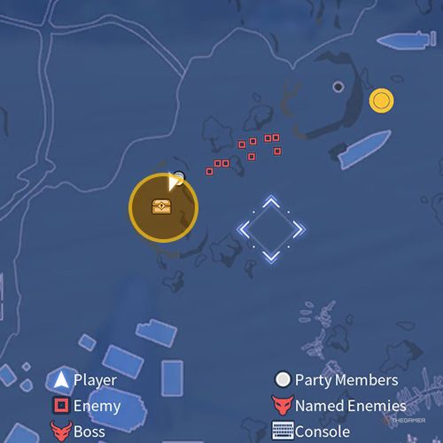 The treasure chest no 1 location is displayed on the map in third chapter&rsquo;s quest one in Sword Art Online Fractured Daydream
