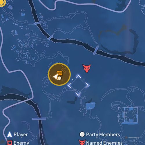 The treasure chest no 1 location is displayed on the map in third chapter&rsquo;s side quest one in Sword Art Online Fractured Daydream