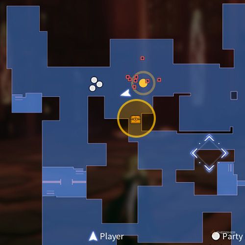 The treasure chest no 2 location is displayed on the map in second chapter&rsquo;s quest four in Sword Art Online Fractured Daydream