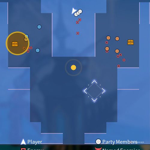 The treasure chest no 2 location is displayed on the map in third chapter&rsquo;s quest six in Sword Art Online Fractured Daydream