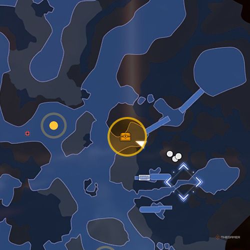 The treasure chest no 3 location is displayed on the map in fourth chapter&rsquo;s side quest four in Sword Art Online Fractured Daydream