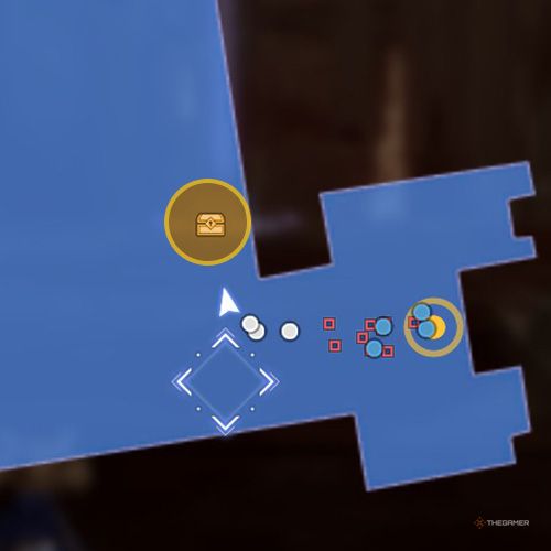 The treasure chest no 3 location is displayed on the map in fourth chapter&rsquo;s side quest two in Sword Art Online Fractured Daydream