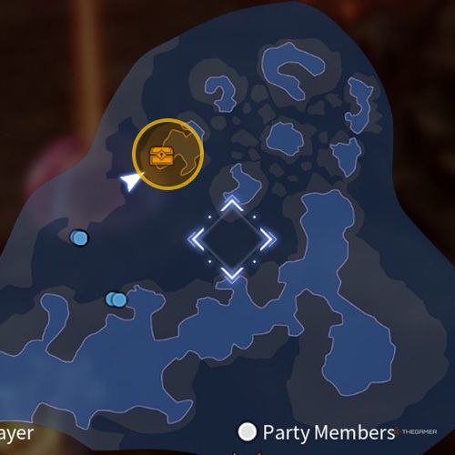 The treasure chest no 3 location is displayed on the map in second chapter&rsquo;s quest five in Sword Art Online Fractured Daydream